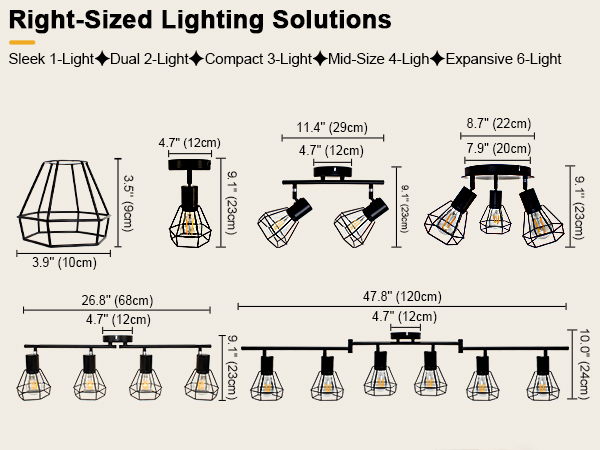 1 2 3 4 6 heads track lighting modern