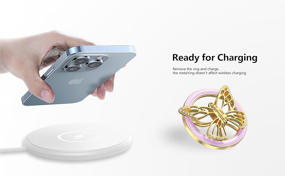 Adjustable Finger Ring Kickstand Compatible with Phone Tablets