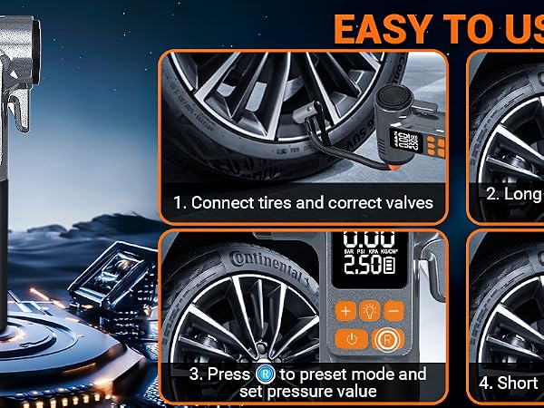 Tire Inflator Portable Air Compressor