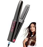 Mini Cordless Hair Straightener Rechargeable - 0.7 Inch Ceramic Fast Heat Up for Long Short Hair ...