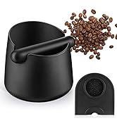 Laelr Espresso Knock Box and Espresso Tamper Mat Shock-Absorbent Knock Box with Removable Knock B...