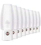 Emotionlite 8 Pack Plug in Night Light, Warm White LED Nightlight, Dusk to Dawn Sensor, Kids, Nur...