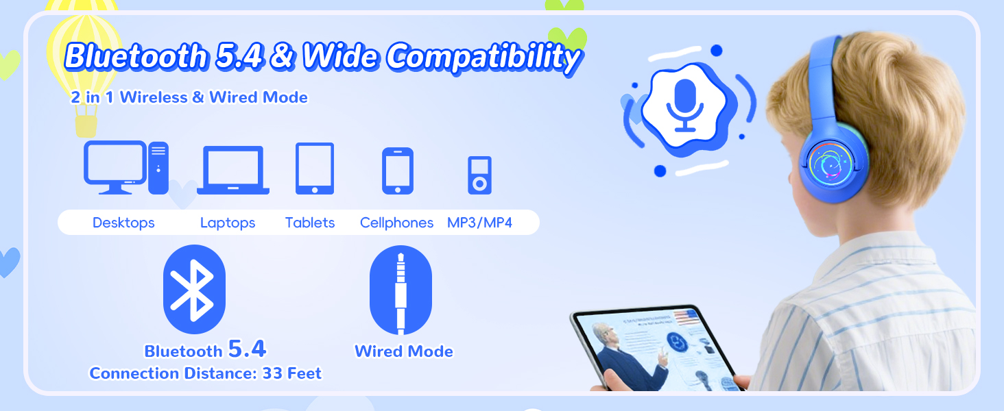 Bluetooth kids headphones 