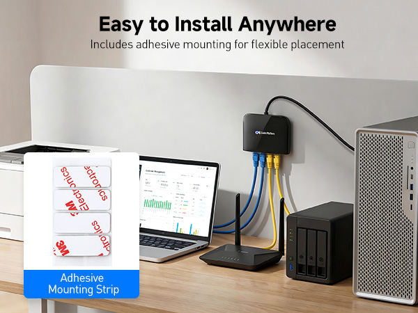 USB to 4-Port Gigabit Ethernet Switch for Network Sharing
