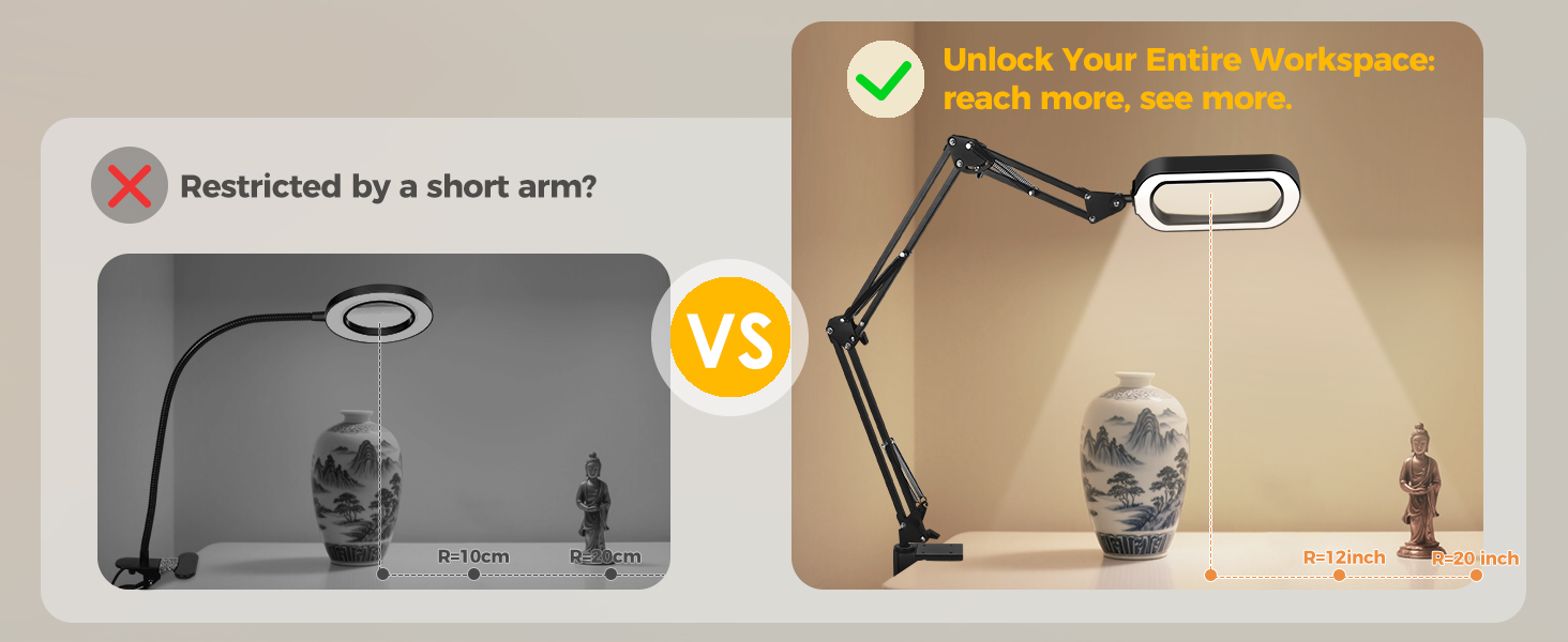 clip on light with magnifying glass