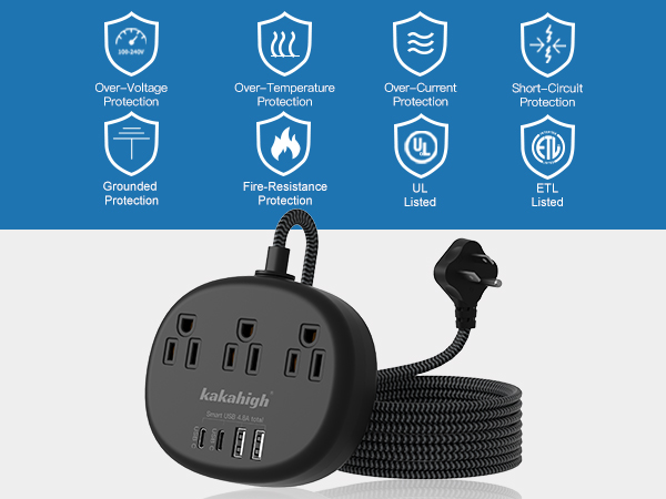 black extension cord