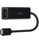 Belkin USB-C to Ethernet Adapter, Gigabit Ethernet Port Compatible w/ USB-C Devices, USB-C to Eth...