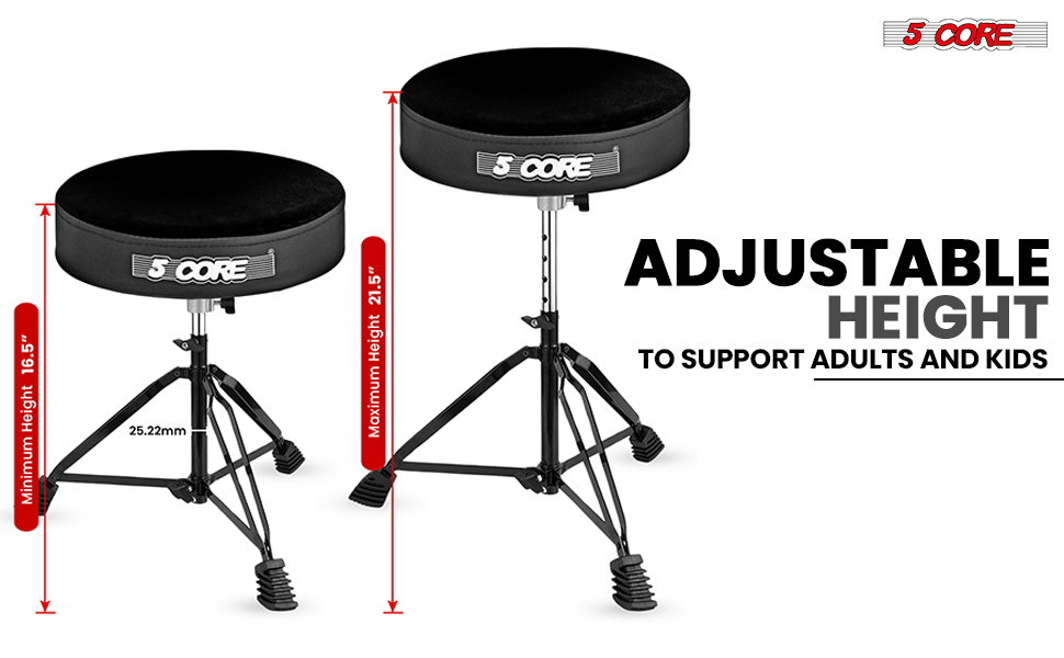 Drum Throne Padded Guitar Stool Music Chair for Adults and Kids