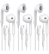 USB C Headphones for iphone15,USB Type C Earphones HiFi Stereo Wired Earbuds Magnetic Noise Cance...
