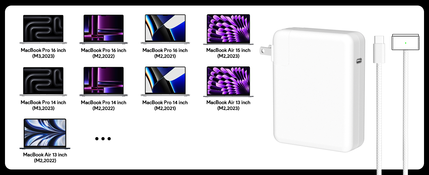 140W Mac book USB T to C 3 Power Fash Charger