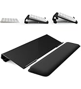 Laborio Computer Keyboard Stand for Desktop, 2-Level Height Adjustment Keyboard Wrist Rest, Non-S...
