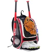 WOLT | Youth Baseball Bag - Bat Backpack for Baseball, T-Ball &amp; Softball Equipment &amp; Gear, Bat &amp; ...