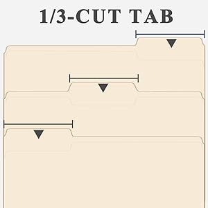 manila file folders 1/3 cut letter size