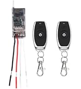 Meskliu 12v Mini Wireless Switch,Dry Contact RF Switch,DC 3.7V/5V/12V 2A Relay,Wireless Light Swi...