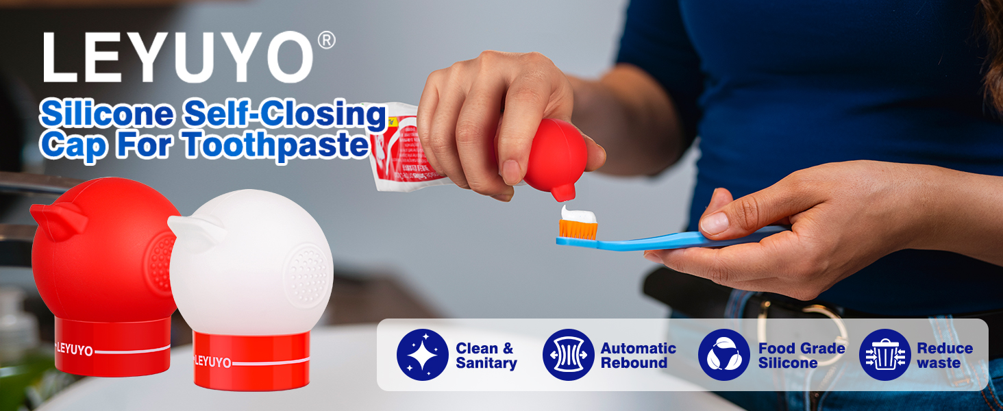 Toothpaste Squeezer Dispenser with Self-Closing Cap