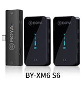 Wireless Lavalier Microphone System, BOYA by-XM6 2.4GHz Dual Lavalier Mic