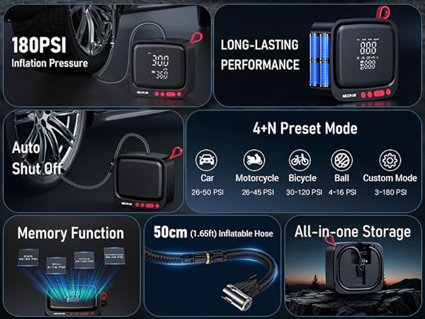 Tire Inflator Portable Air Compressor