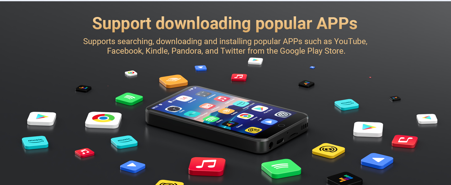 MP3 Player with Bluetooth and WiFi