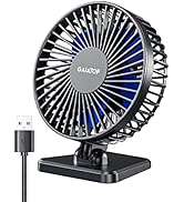 Gaiatop USB Desk Fan, Small But Powerful, Portable Quiet 3 Speeds Wind Desktop Personal Fan, Adju...