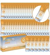 50 Pcs Travel Size Sunscreen, SPF 50+, Bulk Mini Sunscreen for Face &amp; Body, Lightweight, Non-Grea...