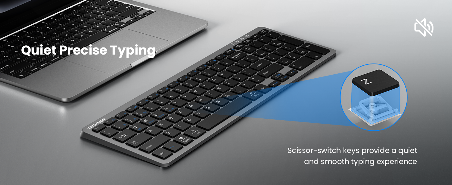 Scissor switch keyboard quiet