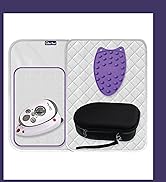 The Quilted Bear Mini Iron, Rest & Ironing Mat - Lightweight Mini Steam Iron with Hard Shell Trav...