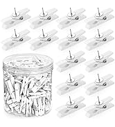 50pcs Wooden Push Pins (White, 110)