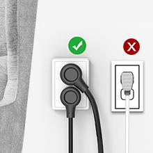 flat plug power strip