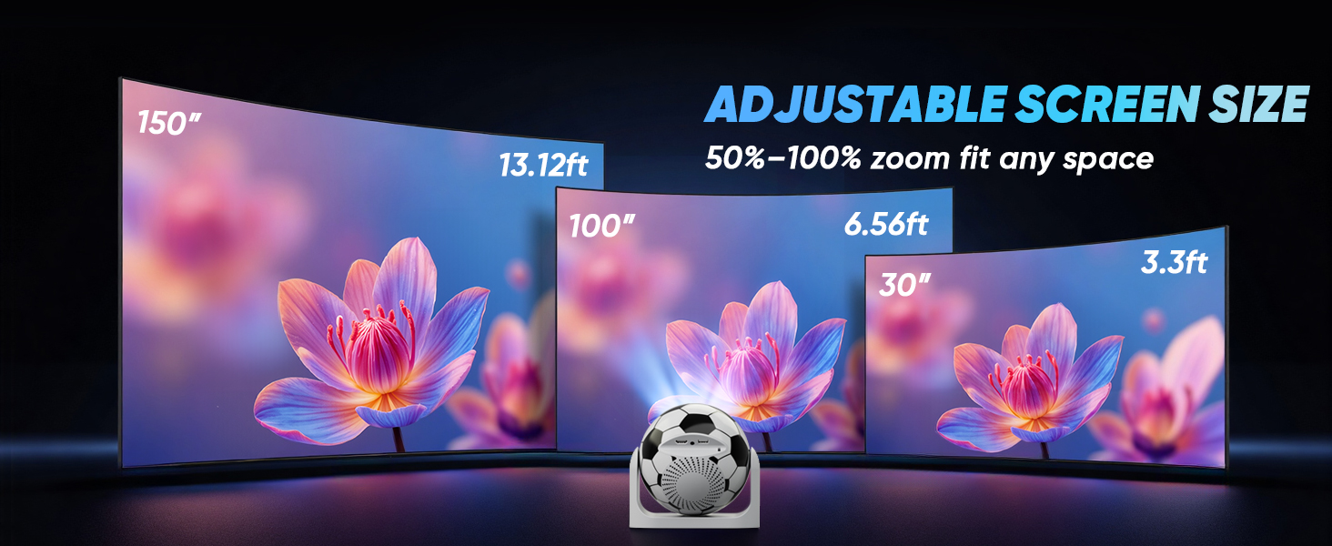 Mini Projector with WiFi and Bluetooth Auto Focus &amp;amp; Vertical Keystone