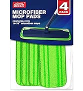 HOMEXCEL Microfiber Mop Pads 4 Pack,Reusable Washable Cloth Mop Head Replacements Thick Spray Wet...