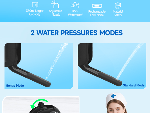 2 WATER PRESSURES MODES