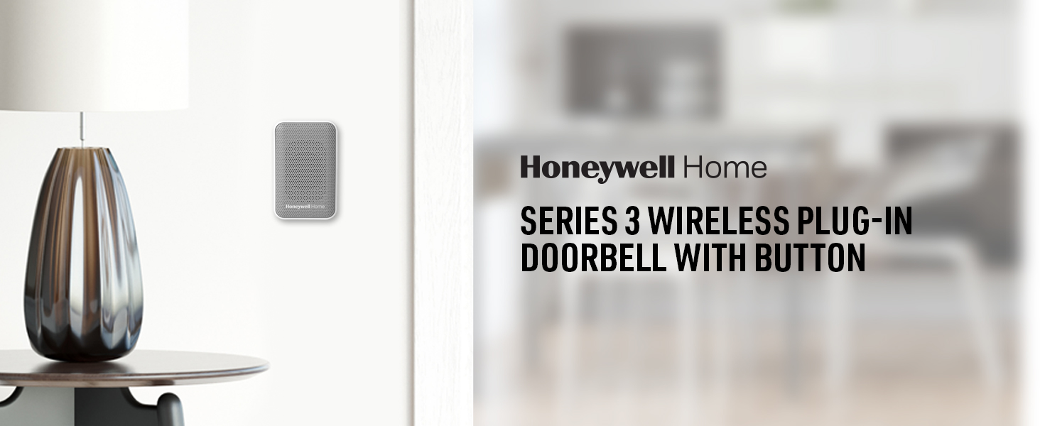 Honeywell Home Series 3 Wireless Plug-In Doorbell with Button
