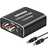 Analog to Digital Audio Converter, Hdiwousp RCA R/L or 3.5mm Jack AUX to Digital Coaxial Toslink ...