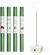 Natural Incense Sticks with Holder - Wood for Meditation&amp;Yoga, Handmade Long Lasting 30 Minutes B...