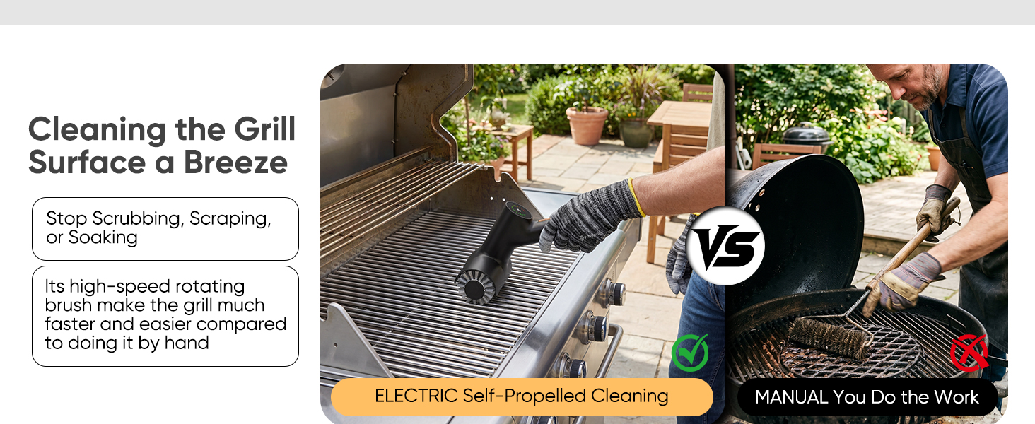 motorized grill brush
