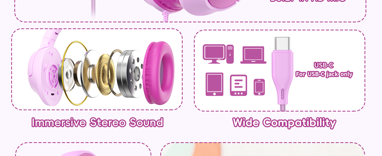 kids headphones with 3.5 plug