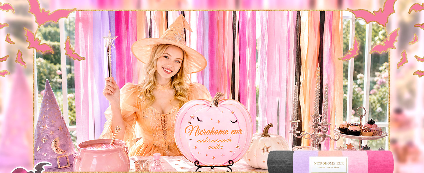 PinkHalloweenCrepe5PCS