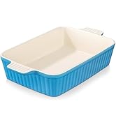 MALACASA 4.4 QT Baking Dish, 9x13 Large Casserole Dish for Oven, Ceramic Baking Pan, Rectangular ...