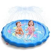 QPAU Splash Pads for Toddlers 1-3, Durable 67" Baby Splash Pad, Outdoor Sprinkler for Kids Toddle...