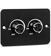 RGBZONE DC 12V RV LED Dimmer Switch, 2 Gang PWM RV LED Dimmer, Travel Trailers, Marine, Camper Va...