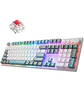 iRocks K74R Wireless RGB Illuminated Mechanical Gaming Keyboard, Hot-Swappable Switches, Easy-Cle...
