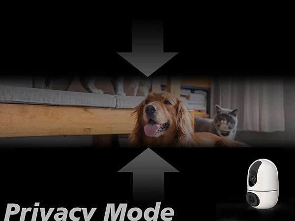 Surveillance cameras: One button to disable alerts. Schedule privacy mode.