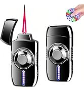 NINSI Smart Torch Lighter - Windproof Red Flame Refillable Lighter with 4 Ignition Modes, Voice-A...