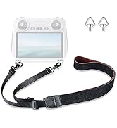 Lykus Lanyard/Neck Strap/Leash for DJI RC/RC 2/RC Pro/RC Plus, Black Strap, Triangular Screws, Co...