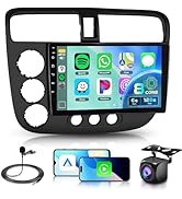 8 Core 6G+128G Android 15 Car Stereo Radio for Honda Civic 2001-2005 Wireless Carplay/Android Aut...