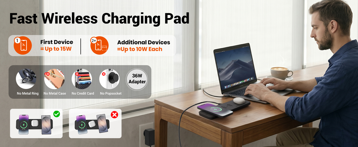 wireless charger pad magnetic foldable office travel iphone 17 16 15 samsung galaxy s26 s25 s24