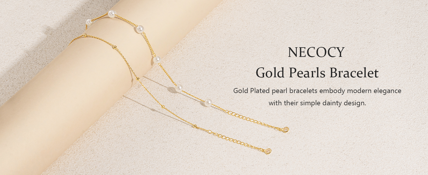 gold pearls bracelet