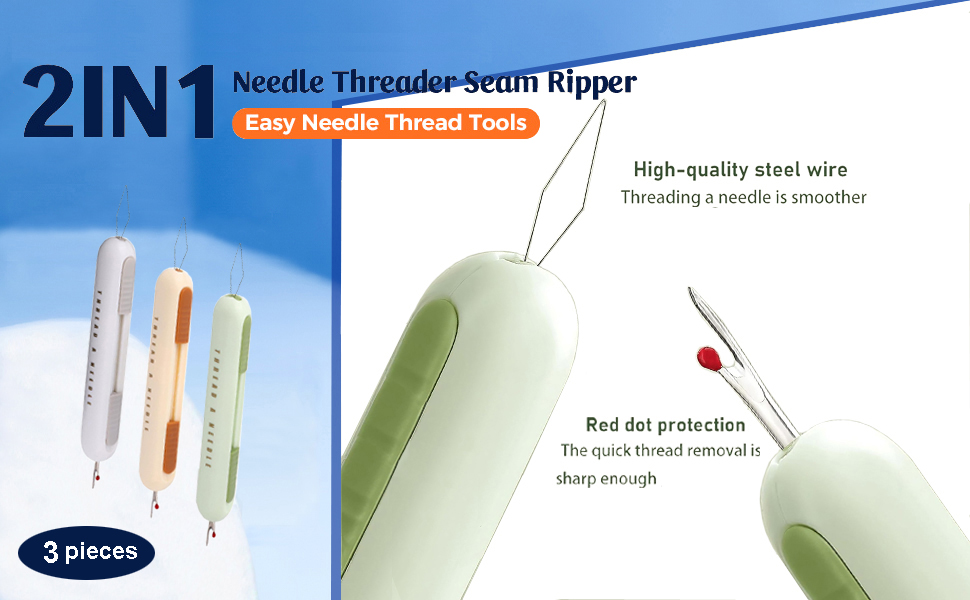 Needle Threader Seam Ripper Tool