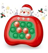 Intoypad Quick Push Pop Fidget Game Toys for Christmas, Santa Claus Light Up Fidget Toy with 1 Mi...