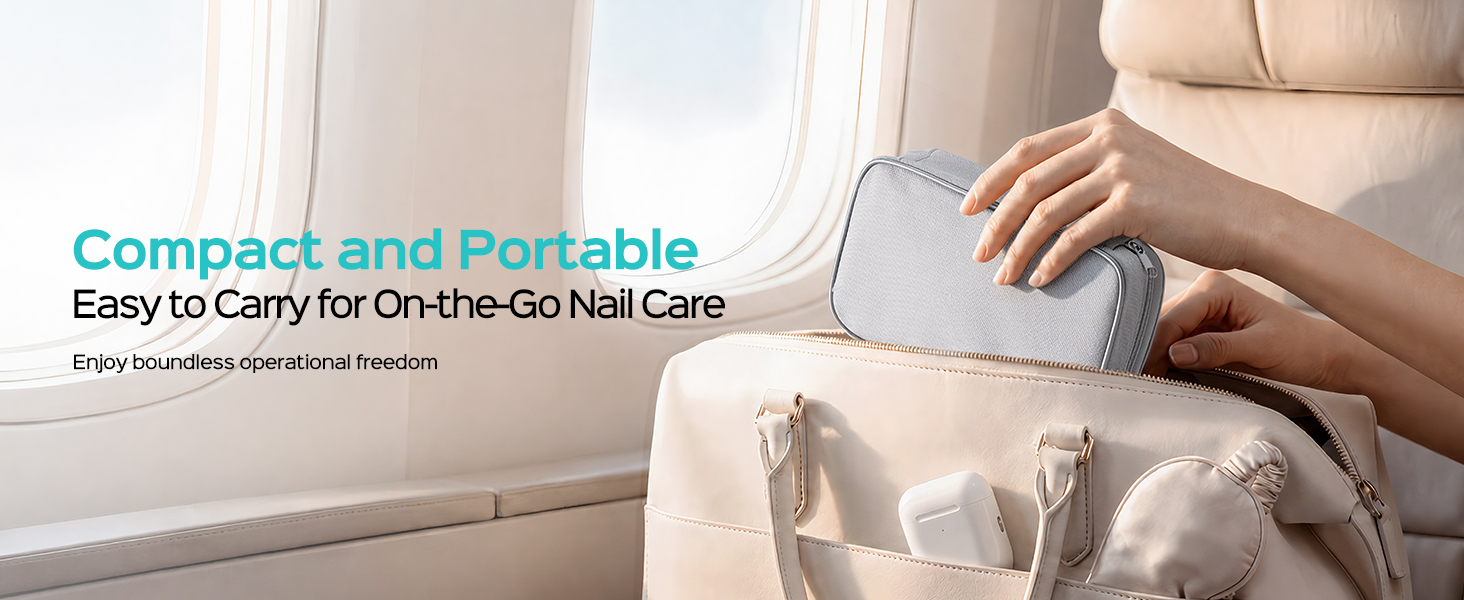 Compact and Portable, Easy to Carry for On-the-Go Nail Care